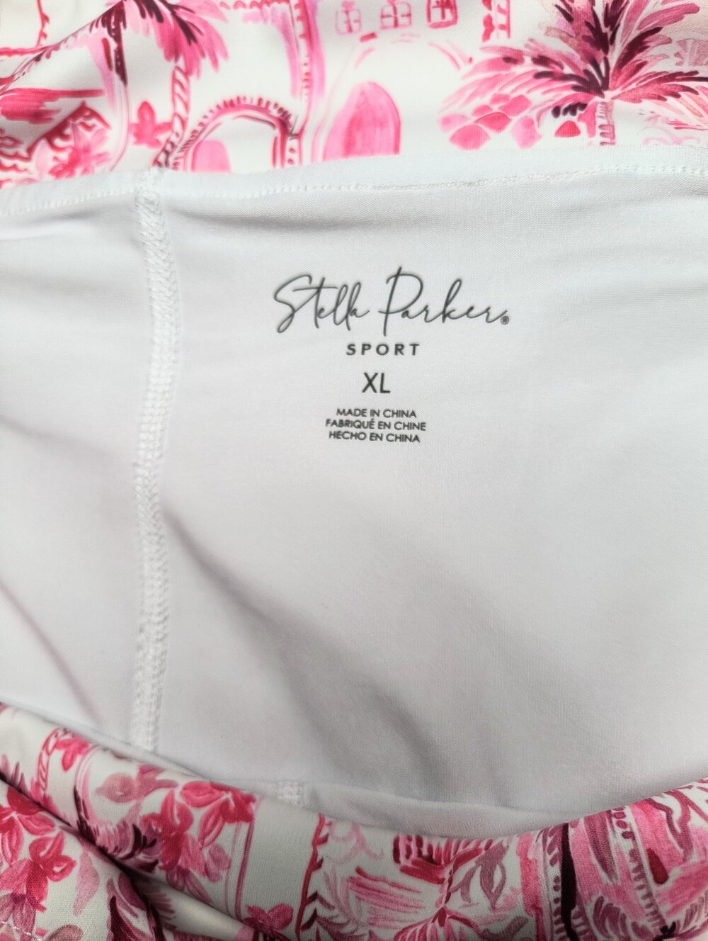 Stella Parker Pink Tropical-Print Women’s Dry Fit Golf Tennis Skort XL - Picture 3 of 11